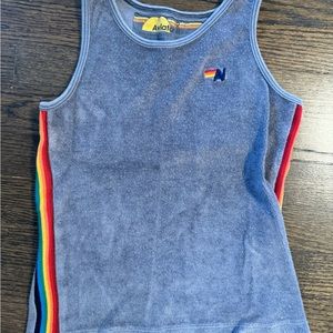 Aviator Nation Terry Cloth Gray Tank